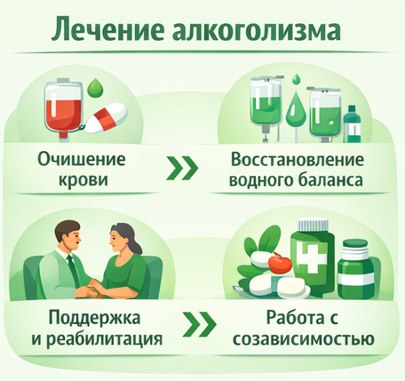 лечение алкоголизма в Вилючинске этапы